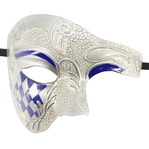 Coolwife Masquerade Mask Vintage Phantom Of The Opera One Eyed Half Face Costume