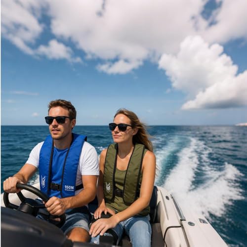 Automatic Inflatable Life Jacket | Low Profile PFD for Adults | Compact Design Self Inflating Life Vest | Supports up to 3...