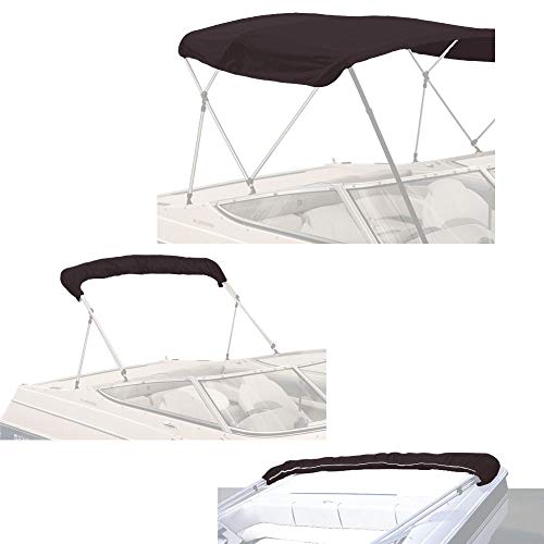 SavvyCraft 4 Bow Bimini Top Replacement Cover 9 Colors Options 8ft and 10ft Long, Durable Marine Grade Canvas Sun Shade Bo...