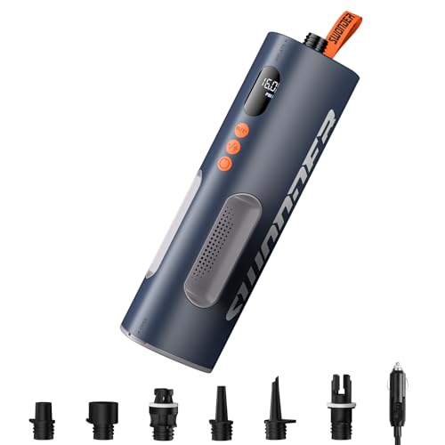 Swonder SeaFalcon Paddle Board Pump, Portable 12V DC Electric Air Pump with Cable Storage, Auto Shut-Off & 7 Nozzles for I...