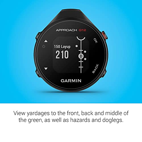Garmin Approach G12 (Renewed), Clip-on Golf GPS Rangefinder, 42k+ Preloaded Courses, 010-02555-00