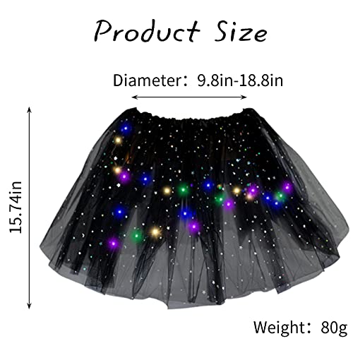 LED Tutu Skirt - Sparkly Layered Tulle Tutus for Women's Party Costume