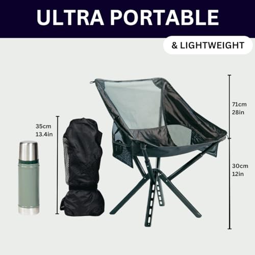 Campster2 Folding Camping Chair – Portable High Chair | 265 Lbs Capacity | Camping Essentials for Beach, Hiking & Car Camp...