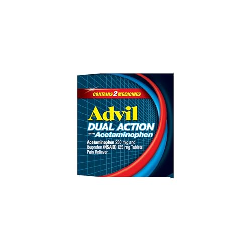 Advil Dual Action Coated Caplets, 125 Mg Ibuprofen and 250 Mg Acetaminophen per Dose (2 Dose Equivalent) for 8 Hour Pain Relief - 216 Count