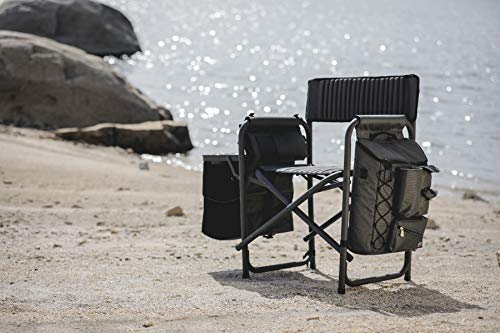 PICNIC TIME Fusion Camping Chair with Side Table and Soft Cooler, Outdoor Foldable Padded Camping Chairs with Cup Holder f...