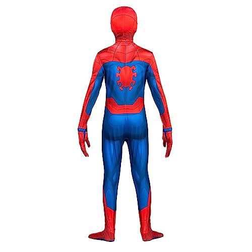 Marvel Spider-Man Official Youth Deluxe Zentai Costume - Deluxe Two-Way Stretch Spandex with Invisible Zippers and Wrist O...