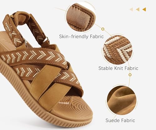 KuaiLu Womens Orthopedic Walking Sandals Comfortable Plantar Fasciitis Arch Support Sport Recovery Outdoor Casual Sandles ...