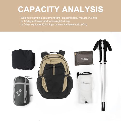 MOUNTAINTOP 30L Hiking Backpack,Men Women Camping Backpack,Lightweight Trekking Travel Backpacks for Climbing Skiing Cycling