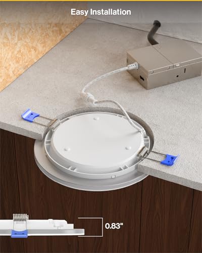 Sunco 12 Pack 6 Inch LED Recessed Light with Night Light, Canless Recessed Lighting, 1500 LM, 15W (150W Equivalent), Selec...