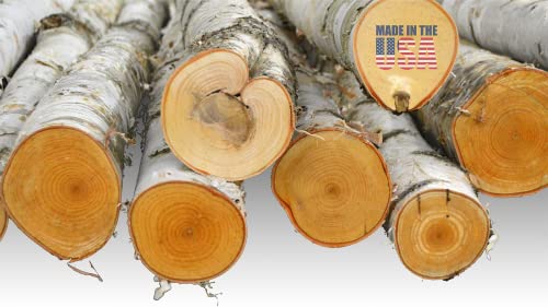 White Birch Pole Pack (Medium) Set of 3 White Birch Pole 1.5-2.5 inch Diameter x 4, 5, and 6 feet Tall