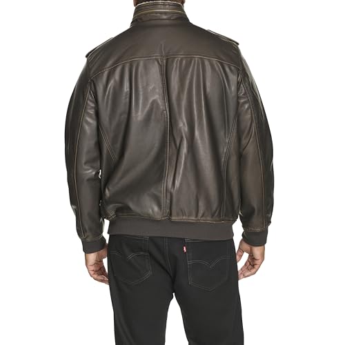 Levi's Men's Vintage Deer Faux Leather Aviator Bomber (Standard and Big & Tall)