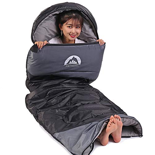 SWTMERRY Sleeping Bag 3 Seasons (Summer, Spring, Fall) Warm & Cool Weather - Lightweight,Waterproof Indoor & Outdoor Use f...