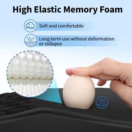 YIWEI Ergonomic Mouse Pad with Wrist Support - Gel Memory Foam Mouse Mat for Computer Keyboard & Laptop - Non-Slip Base, P...
