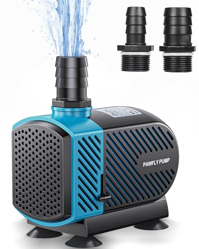 Pawfly 800 GPH Aquarium Submersible Water Pump (3000L/H, 45W) Ultra Quiet Water Fountain Pump with 8.2 ft. Lift Height Adj...