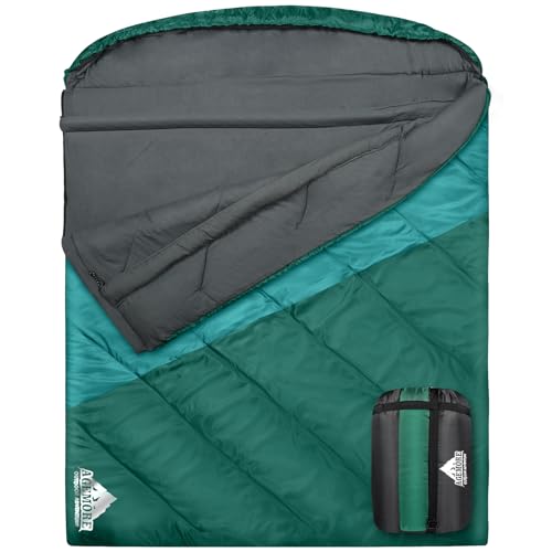 AGEMORE Sleeping Bag for Adults, Single and Double Size, Lightweight Waterproof XXL Sleeping Bag for Adults Kids Couples C...