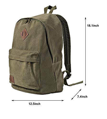 seemeroad Durable Canvas College Rucksack Laptop Excursion Backpack Travel Notebook School Backpack Bookbag For Men Women ...