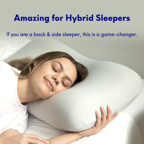 C CUSHION LAB Deep Sleep Pillow, Patented Ergonomic Contour Design for Side & Back Sleepers, Orthopedic Cervical Shape Gen...