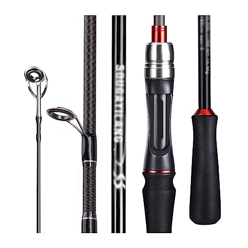 ROMLN Fishing Rod Fishing Rod 1.8/2..1m Spinning/Casting Rod Power M Carbon Rod Pole 5/6 Sections Travel Fishing Pole Fish...