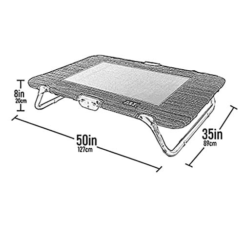 Pet Gear Lifestyle Pet Cot Elevated Bed, No Assembly Required, Premium Tear Resistant Cooling Mesh, Indoor & Outdoor, Ligh...