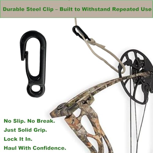 newganbo Retractable Treestand Bow Hoist with 33ft Tangle-Free Rope – Silent Gear Lift System for Bow, Crossbow, Backpack...