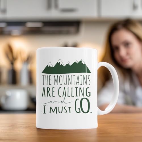 Mountains Are Calling Coffee Mug - Unique Gift for Camping and Outdoor Enthusiasts
