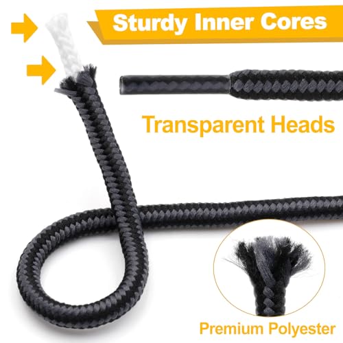 Round Striped Climbing Shoe Laces: Outdoor Work Shoelaces Hiking Boot Laces 1 Pair
