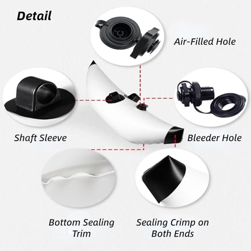 Inflatable Kayak Stabilizer, Kayak Outrigger Kit, PVC Canoe Accessories for Kayak Outrigger, Inflatable Boat for Kayak Out...