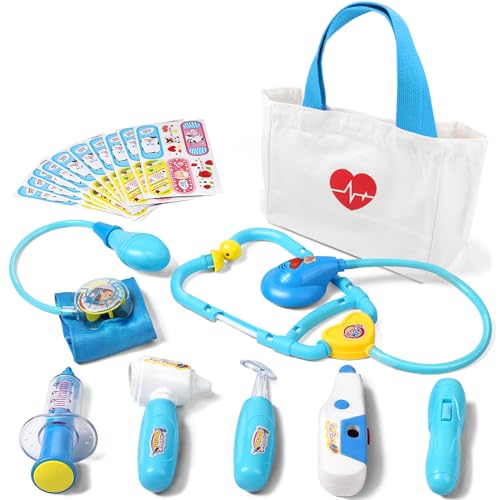 Liberry Doctor Kit for Toddlers 3-5 Years Old, 18-Piece Kids Doctor Bag Pretend Play Toys, Durable Medical Kit with Toy St...