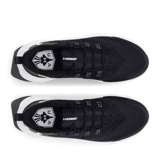 Under Armour Girls' Pre School Scramjet 6 Alternate Lace, (001) Black/Castlerock/White, 2, US