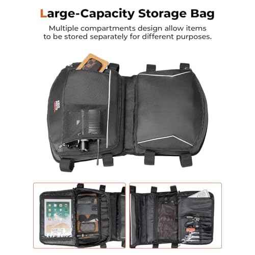 KEMIMOTO X3 Roof Storage Bag, Electric Device Tablet Holder Overhead Bag Compatible with 2017-2025 Can-Am Maverick X3 Max RS DS Turbo R, Black