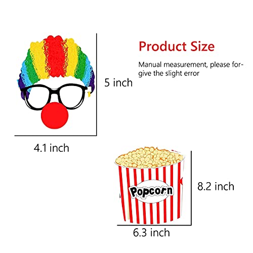36pcs Circus Photo Booth Props with Sticker Funny Carnival Theme Party Decorations for Birthday Party