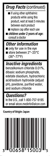 Pataday Once Daily Relief Allergy Eye Drops by Alcon, for Eye Allergy Itch Relief, 2.5 ml (Pack of 2)