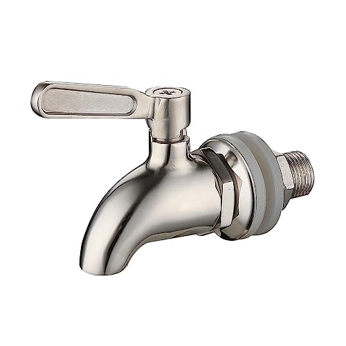 Leadigol 1PCS Stainless Steel Dispenser Tap,Drink Dispenser Faucet Thread Dia Bottled Water Dispenser Faucet