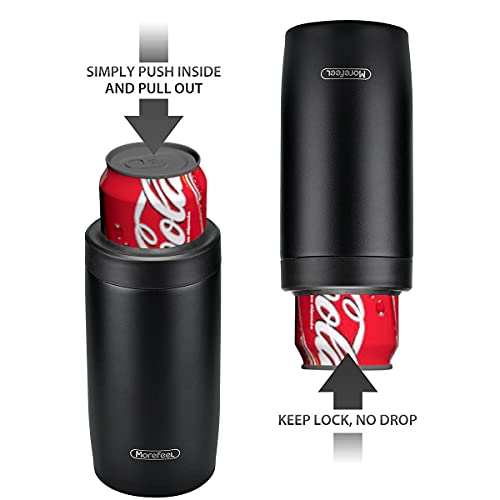 Morefeel 4-in-1 Skinny Can Cooler Double Wall Stainless Steel Insulated Can Holder, Works With 12 Oz Slim Can,Standard Can...