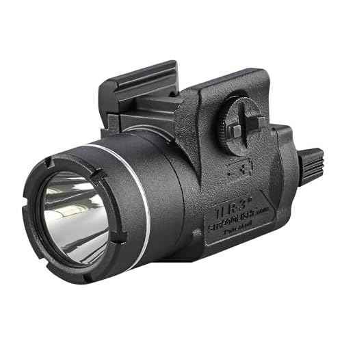 Streamlight 69220 TLR-3 170-Lumen Lightweight, Compact Weapon Mounted Tactical Light with Rail Locating Keys, Black