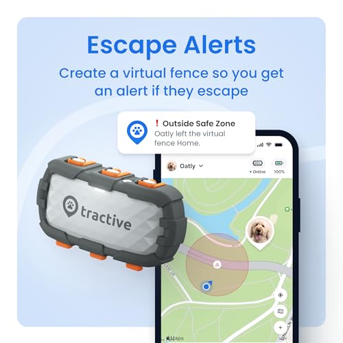 Tractive XL Smart Dog GPS Tracker | Live Pet Tracker with Virtual Fence | Vital Signs Monitoring of Heart & Respiratory Ra...