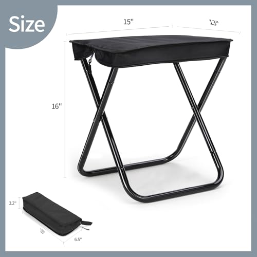 KOKSRY Camping Stool, Portable Folding Stool, Aluminum Ultralight Backpacking Stool Suitable for Outdoor Gardening and Bea...