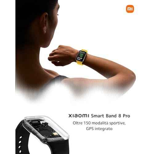 Xiaomi Smart Band 8 Pro Fitness Tracker, 1.74"" AMOLED Display, up to 20 Days Battery, 5ATM, SpO2 Tracking, Sleep and Heart Rate Monitoring, 150+ Training Modes, Pedometer, Silver/Gray
