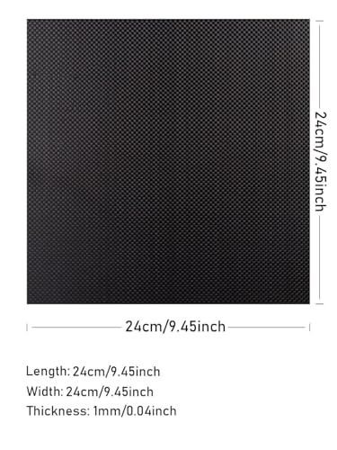 Rolcoassuns Carbon Fiber Sheet, 240×240 MM 0.5mm 1.0mm 1.5mm 2mm 2.5mm 3.0mm 4.0mm, 3K Full Carbon Fiber Board 100% Plain ...