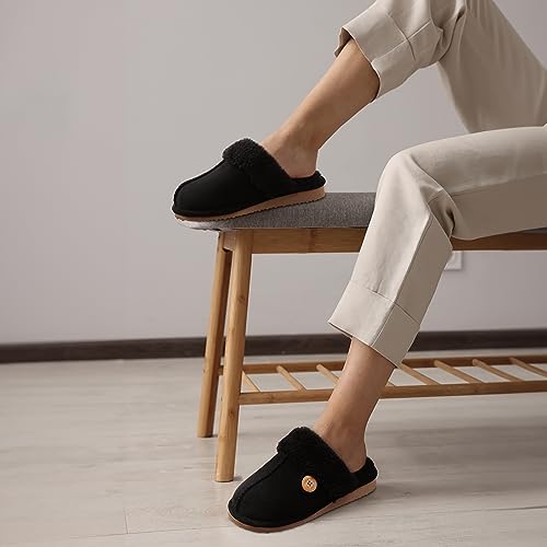 Litfun Women's Fuzzy Memory Foam Slippers Fluffy Winter House Shoes Indoor and Outdoor