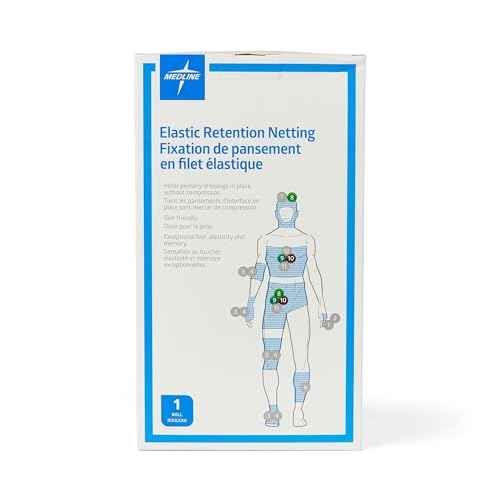 Medline Stretch Tubular Elastic Dressing Retention Net, Size 10, 41" x 25 yd., Ideal for Wound Care, Single Pack