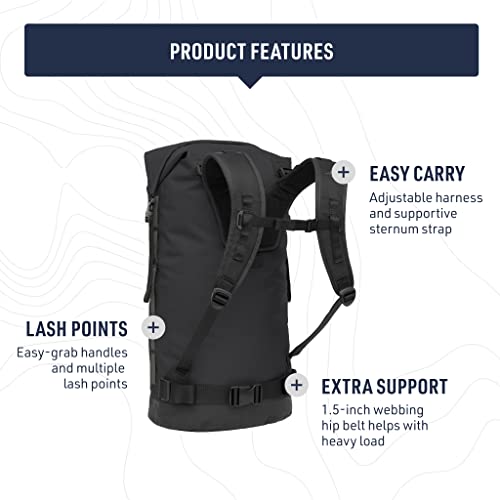 Sea to Summit Big River Dry Backpack with Adjustable Harness, 50 Liter, Picante Red