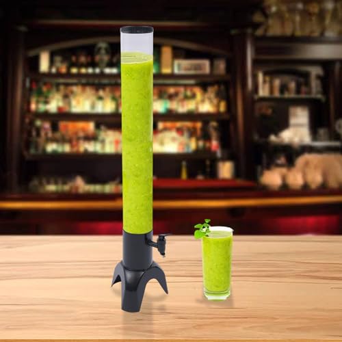 LIKARVA Beer Tower Dispenser, Clear Liquor Pagodas Dispenser with Removable Ice Tube, Beer Tower Drink Water Fountain for ...