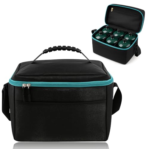 Shinylin 1 lb Propane Tank Carry Bag with Padding Mini Fuel Cylinder Carry Bags Case for 6-Pack Propane Tanks 16 OZ with...