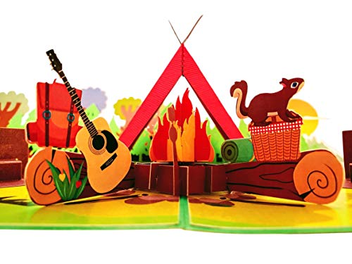 iGifts And Cards I Love Camping 3D Pop Up Greeting Card – Back To Outdoor Nature Birthday Gift, Awesome Retirement Adventu...