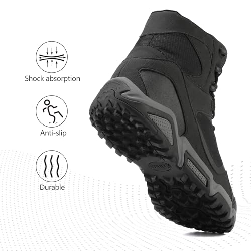 NORTIV 8 Men's Mid Waterproof Hiking Boots Outdoor Lightweight Trekking Mountaineering Camping Shoes