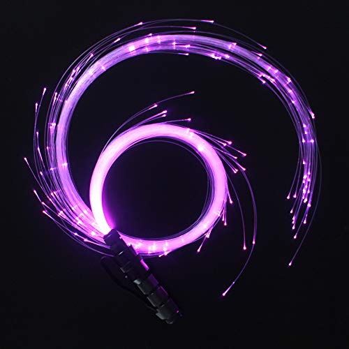 CHINLY Fiber Optic Whip, LED Light Whip for Dancing, with 40 Color Effect Mode and 360°Swivel, Rave Accessories for Partie...