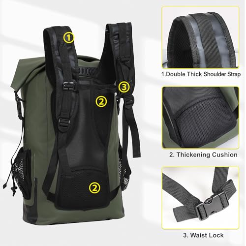 UPWELL Waterproof Dry Bag 30L Boating Backpack for Travel Hiking Camping Bags for Kayaking Hiking Waterproof Bags Swimming...