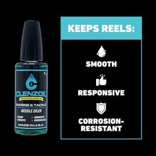 Clenzoil Marine & Tackle Reel Care Kit - with Fishing Reel Oil & Grease - All-in-One Cleaning Kit - for Freshwater & Saltw...