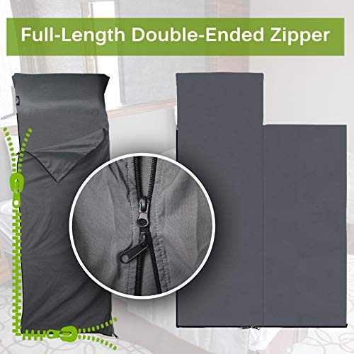 Frelaxy Sleeping Bag Liner, XL Travel Sheet & Camping Sheet for Backpacking, Hotel, Hostels & Traveling, Comfy & Easy Car...